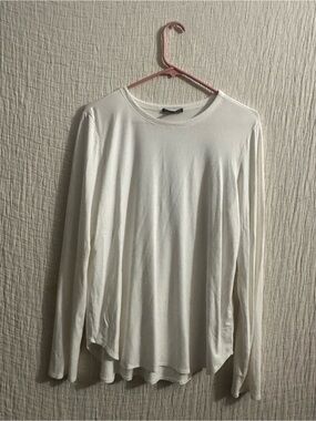 Eileen Fisher Crewneck Top in White Sz medium